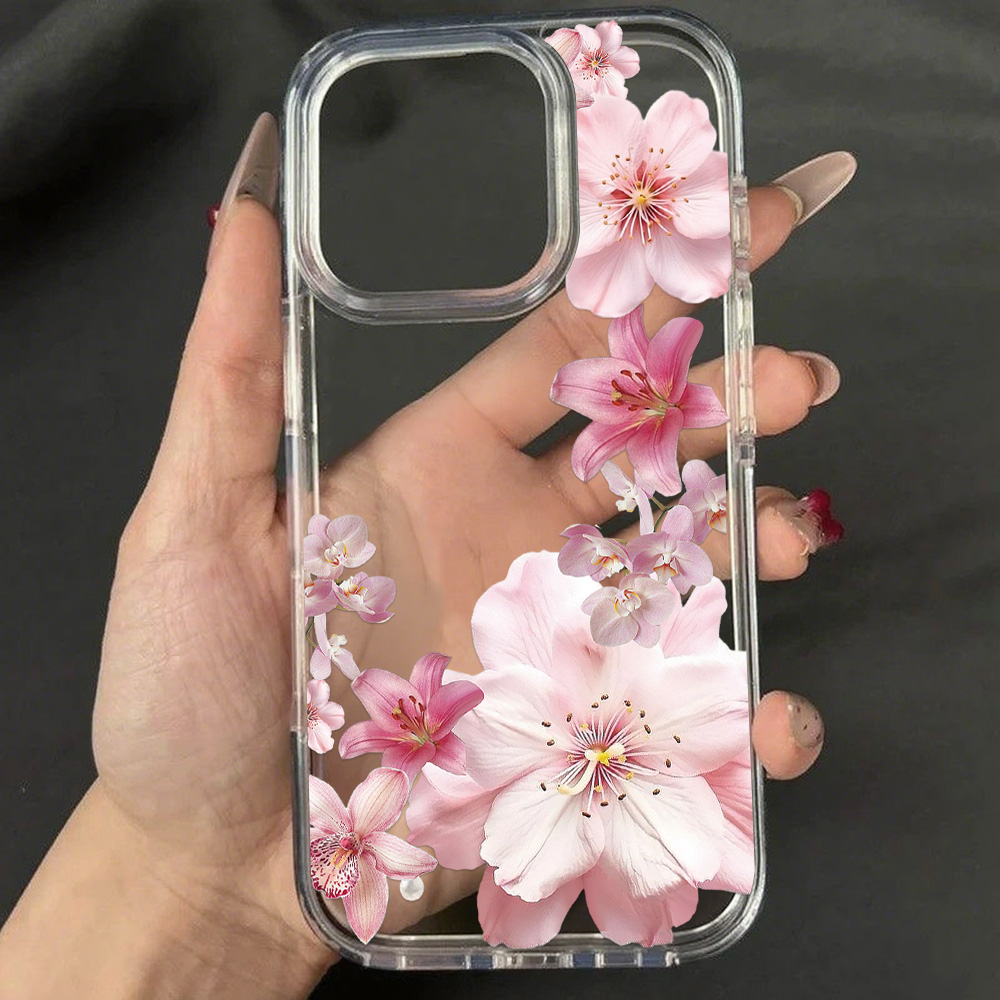 Phone Cases Unique - Roze Lelie Bloem Telefoonhoesje voor iPhone