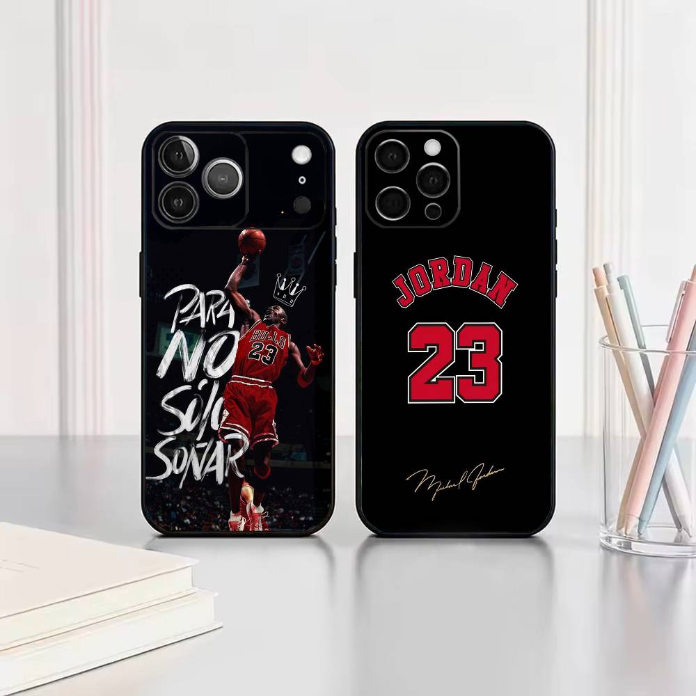 Phone Cases Jordan - M-Michael J-Jordan Zacht Zwart Telefoonhoesje voor