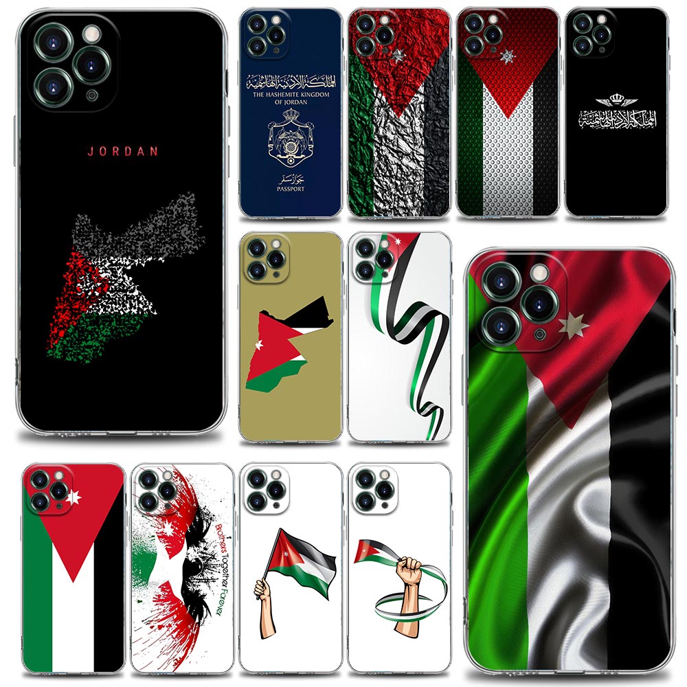 Phone Cases Jordan - Jordan Paspoort Vlag Kaart Transparante Telefoonhoesje