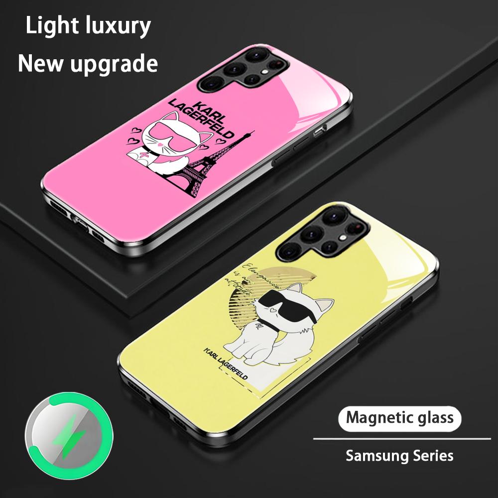Phone Cases Samsung S23 - Modekat Telefoonhoesje K-KarlS-patroon voor Samsung S26