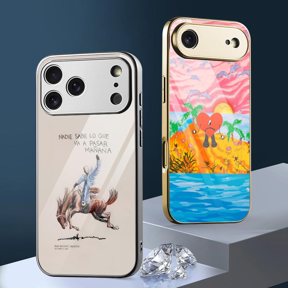 Phone Cases Metal - Rockmuziek Bad Bunny Telefoonhoesje voor iPhone