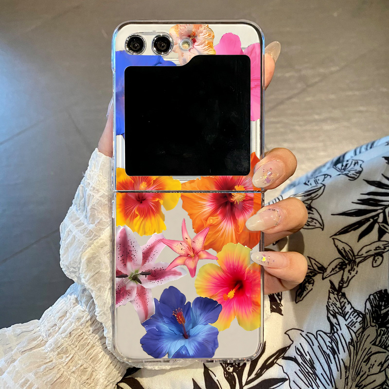 Phone Cases Z Fold 4 - Realistische bloemenprint telefoonhoes voor Samsung Galaxy