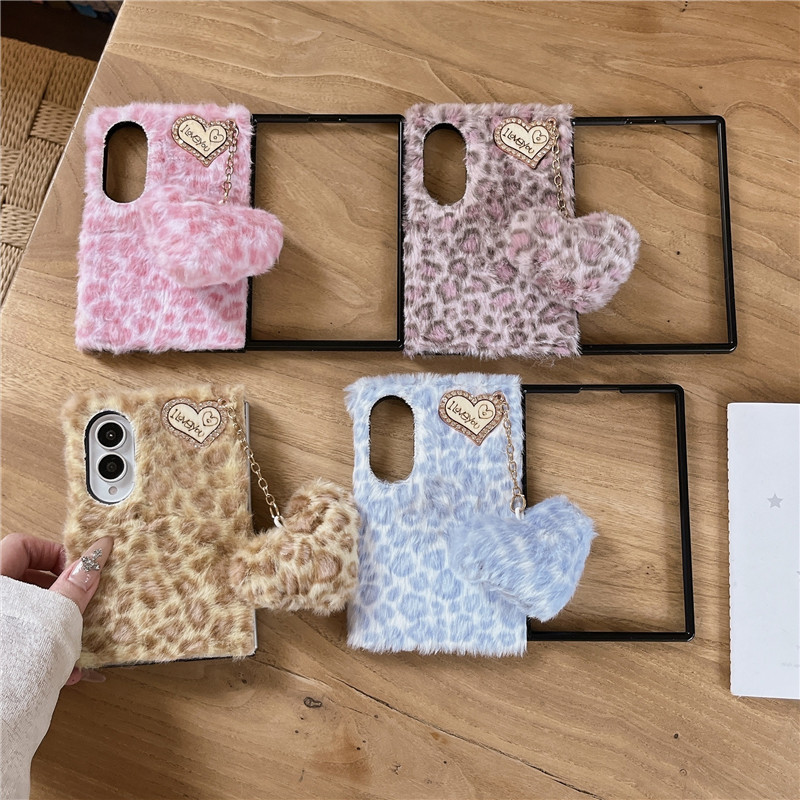 Phone Cases Z Fold 4 - Schattige luipaardprint telefoonhoesjes, schokbestendig, voor Samsung
