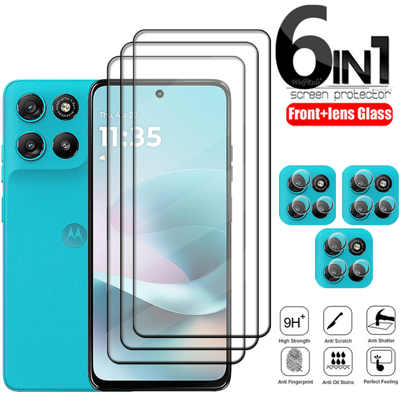 Phone Cases Moto G - 6-in-1 beschermglas voor Motorola Moto G67,