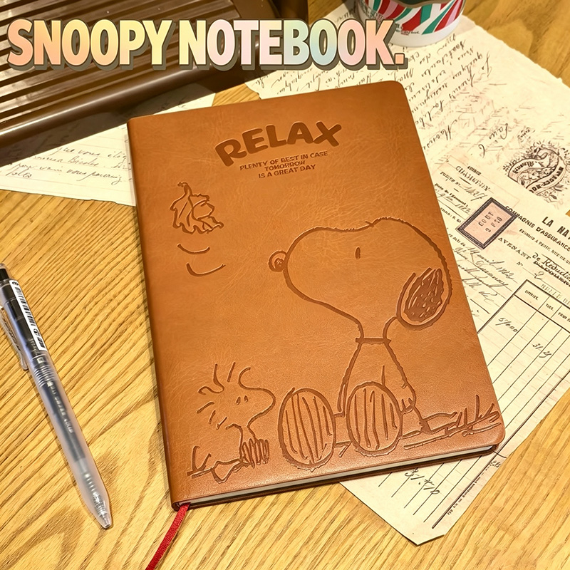 Phone Cases The Dairy - Vintage Snoopy A5 lederen notitieboekje met