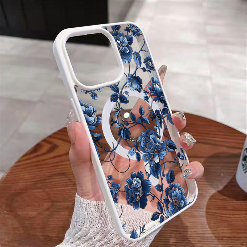 Luxe vintage blauwe bloemen ma - Phone Cases Unique recensie en prijs
