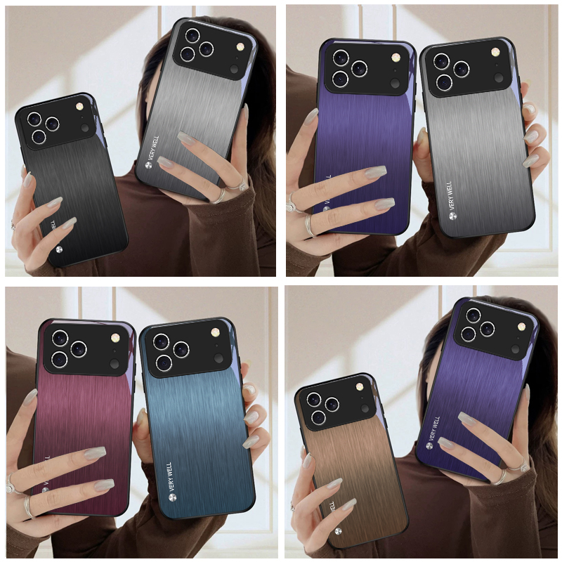 Minimaal geborsteld metalen te - Phone Cases Metal recensie en prijs