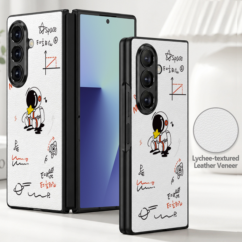 Cartoon Astronaut Geprint PU L - Phone Cases Z Fold 4 recensie en prijs